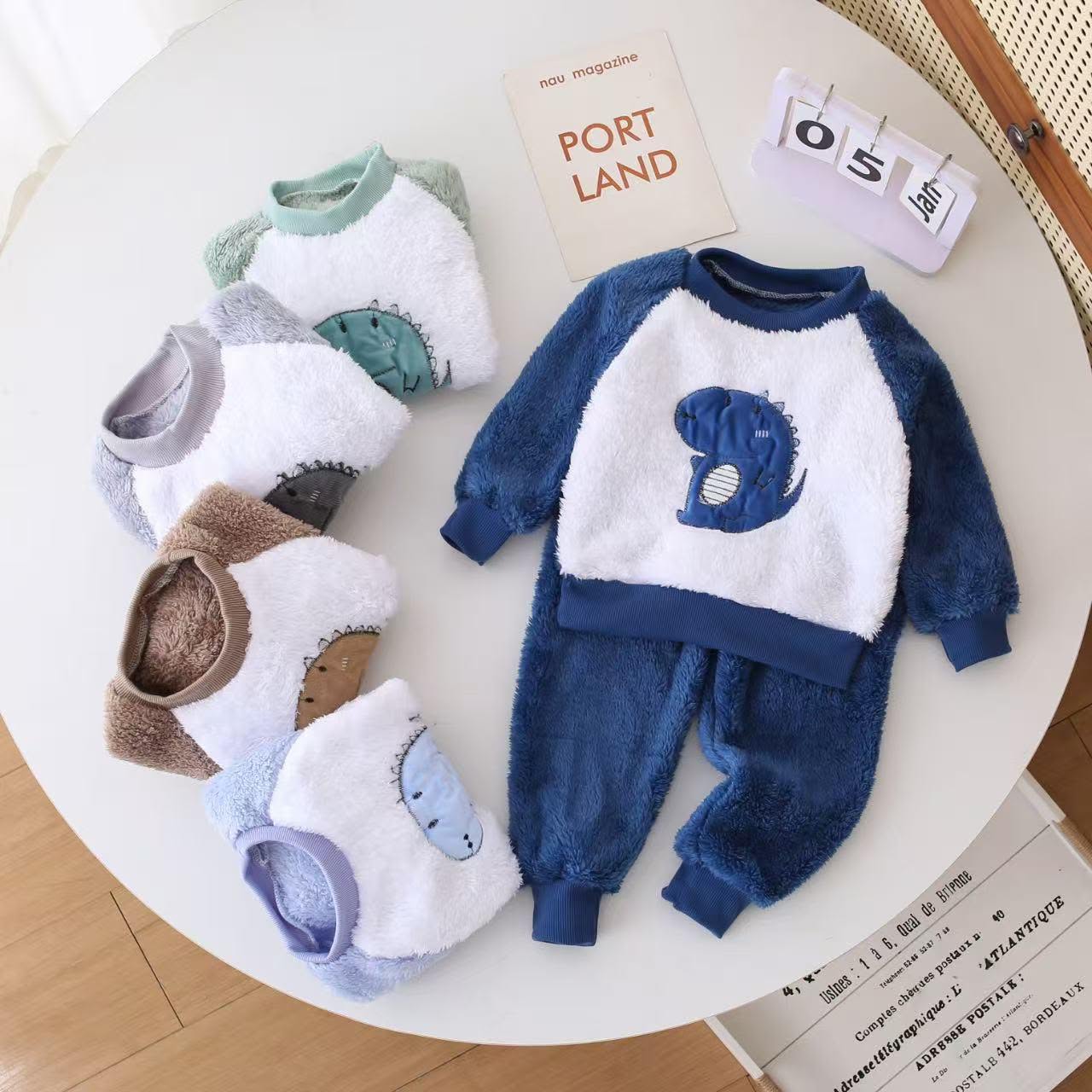 Real babywear sample layout from supplier product photos