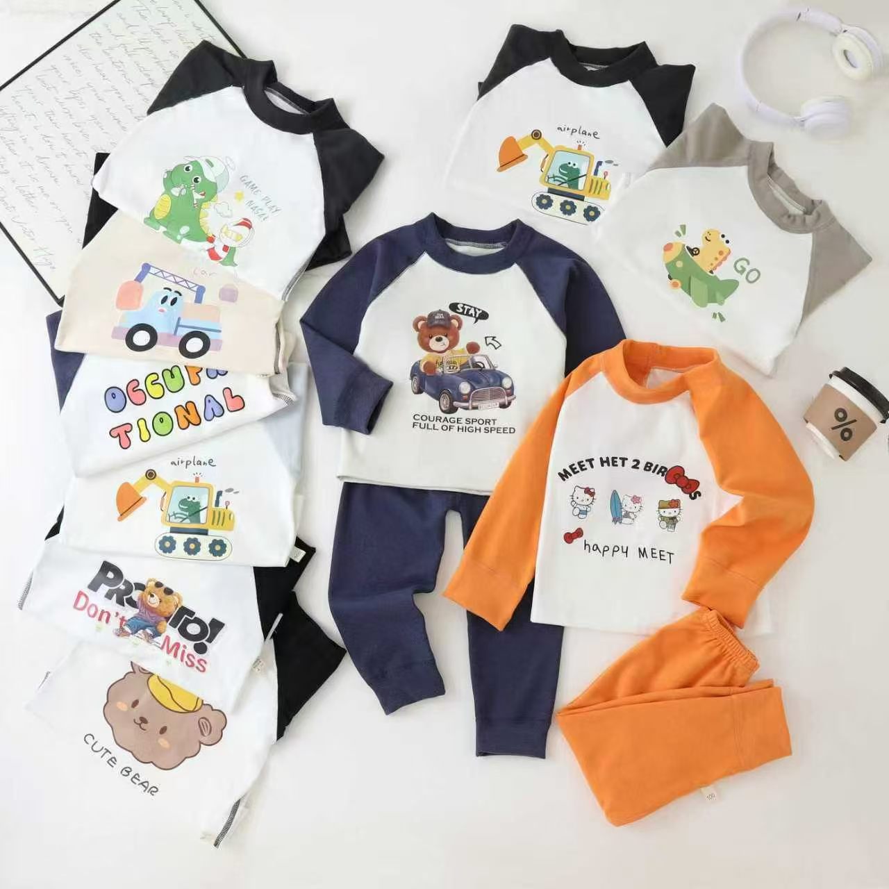 Children's apparel sample sets from supplier product photos